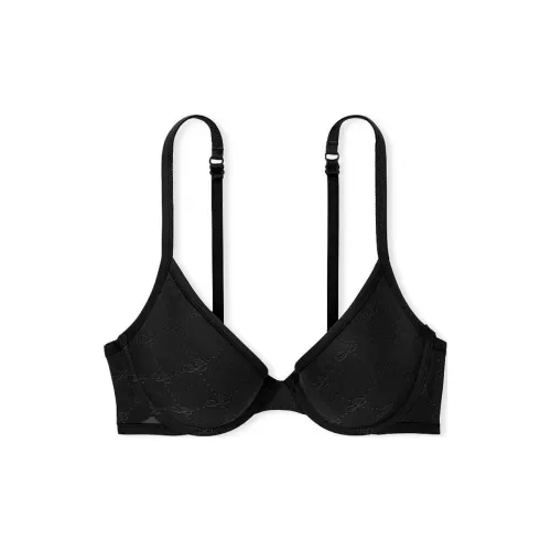 Victoria's Secret Розовый Wear Everywhere Push Up Бюстгальтер Чисто черный Бюстгальтер Женские Чисто черный