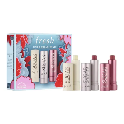 FULEISHI Ограниченная серия Светло-розовый Многоцветный Помада Питательная 2г+2г+2г