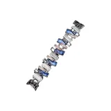 Серебряный, радужный синий, геометрический, нерегулярные, многоцветные ремешки для часов