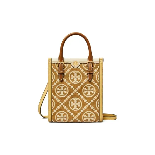 TORY BURCH Raffia с кожаными вставками цветовая схема сумка-тоут сумка для покупок сумка через плечо сумка мини женская коричневый