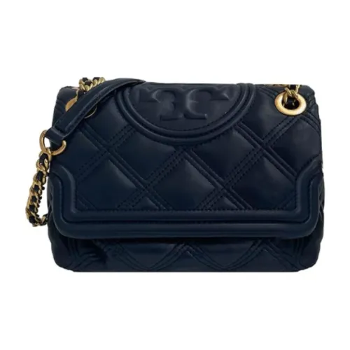 TORY BURCH Fleming Sheepskin Crossbody Bag Small Women's Navy Blue