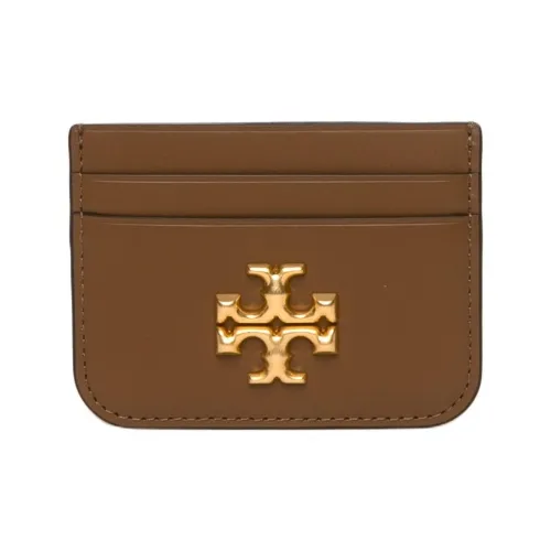 Tory Burch ELEANOR Кожа Держатель для карт Унисекс Лось Коричневый