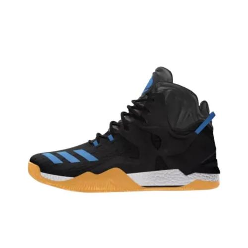 Adidas D Rose 7 Slip-resistant Abrasion-resistant High Top Basketball Shoes Unisex Black Adidas D Rose 7 Противоскользящие устойчивые к истиранию высокие баскетбольные кроссовки унисекс черные