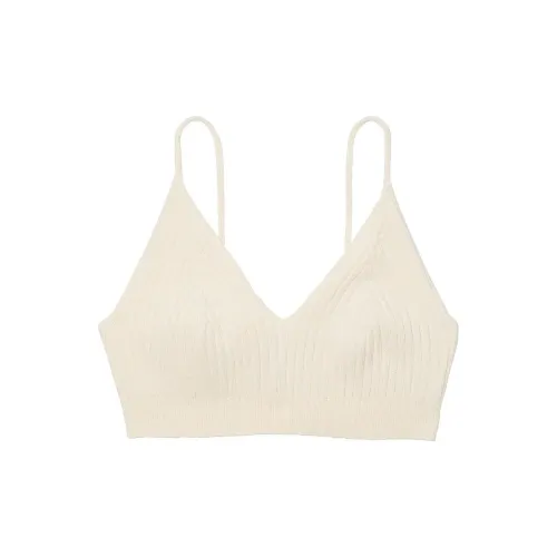 Victoria's Secret Розовый Танк из Ткани с Рубчатым Узором Белая Раковина Майка Women's White Shell