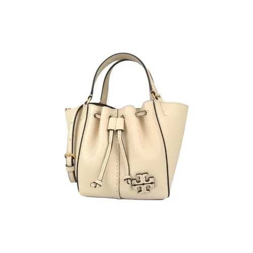 TORY BURCH McGraw Корова Кожа Ведро Сумка Сумка-тоут Сумка для покупок Сумка через плечо Мини Женская Кремово-белая