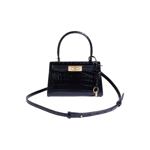 Tory Burch Lee Radziwill Кожа Сумка Сумка через плечо Сумка через плечо Маленькая Женская Черная