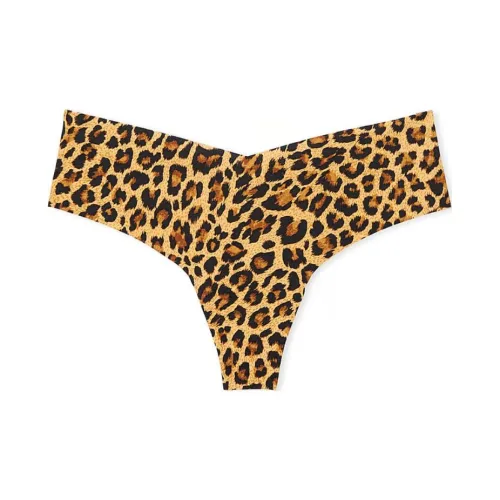 Victoria's Secret No Show Стринг Panty Safari Золотой Леопард Нижнее белье Женские 1 шт Golden Леопард