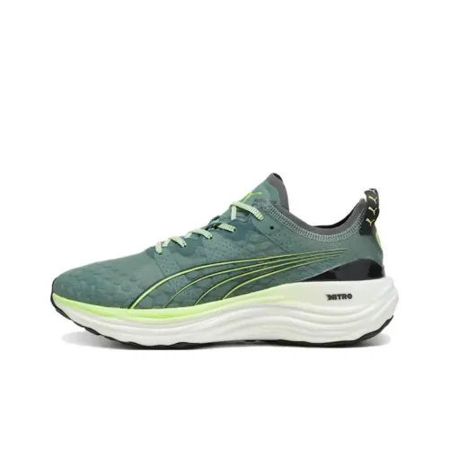 PUMA ForeverRUN Nitro противоскользящий низкий топ беговые кроссовки мужские серо-зеленые