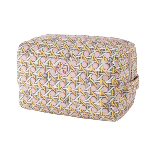 TORY BURCH Piper Ткань Макияж Клатч Большой Женский Розовый