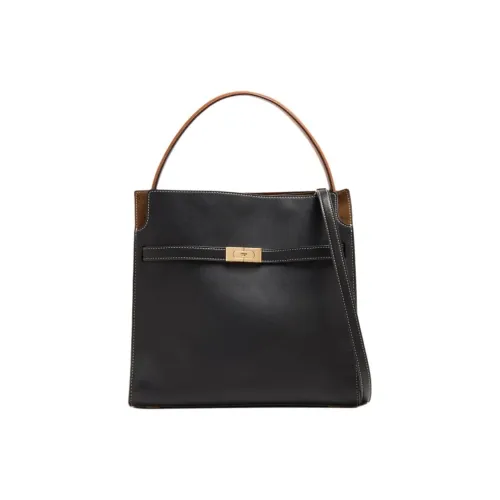 TORY BURCH Lee Radziwill Кожа Плечевая Сумка Сумка Большая Женская Черная