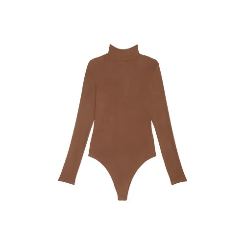 Victoria's Secret Ткань в рубчик Modal Средний воротник Длинный рукав Комбинезон Комбинезон MOUSSE Женский MOUSSE