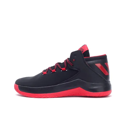 Adidas D Rose Menace 2 Slip-Resistant Abrasion-Resistant MID Баскетбольные кроссовки Мужские Черные Красные