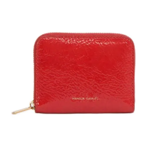 MANSUR GAVRIEL Ламинированная козья кожа кошелек женский красный
