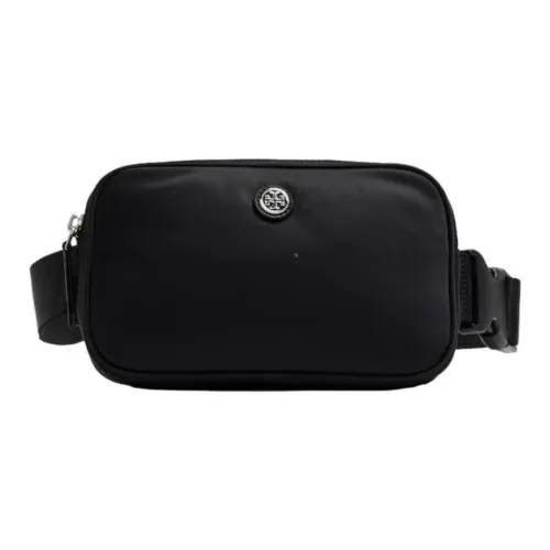 TORY BURCH Переработанный нейлон кожа отделка сумка через плечо одно плечо бананка женская черный