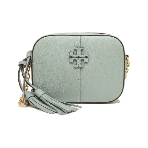 Tory Burch Кожа Camera Сумка Плечевая Сумка Женская Светло-Синяя