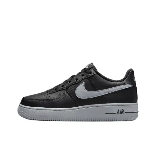 Nike Air FORCE 1 Амортизация Износостойкий Низкий Топ Детские Скейтбординги Черный Детский