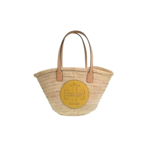 TORY BURCH Солома Кожа Тоут Сумка Сумка для покупок Сумка Обычная Женская Желтая