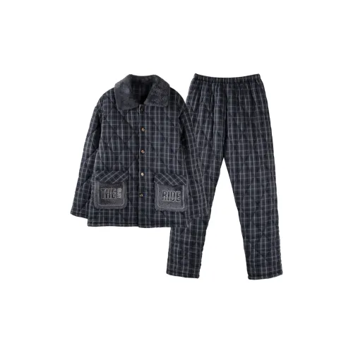 Qin Jing Синий Мужской Пижамный комплект