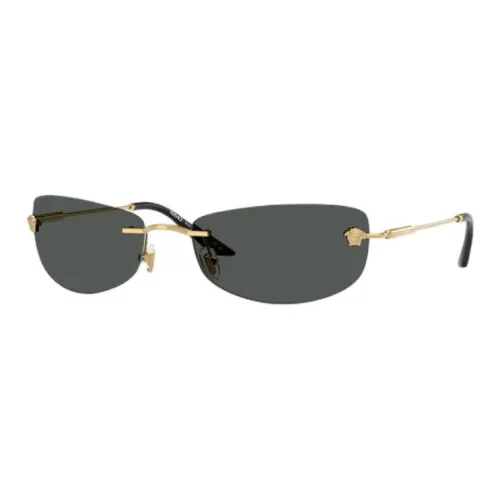 VERSACE Металл OVAL SUNGLASSES Унисекс Золотой