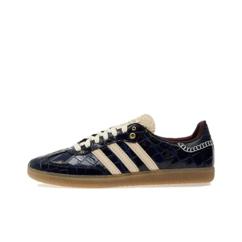 WALES BONNER x Adidas Originals Samba Устойчивые к истиранию Низкие Кроссовки для скейтбординга Унисекс Морской синий