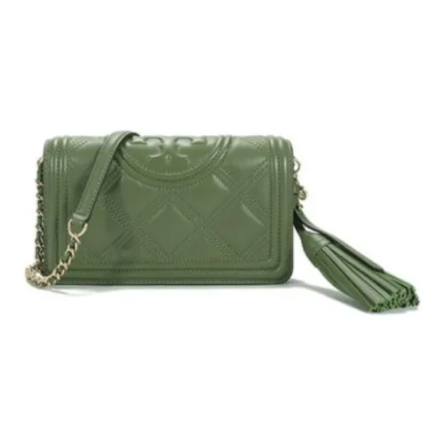 TORY BURCH Fleming Овечья кожа Чехол для телефона Кошелек Сумка с цепочкой Сумка через плечо Женская Изумрудно-зеленый