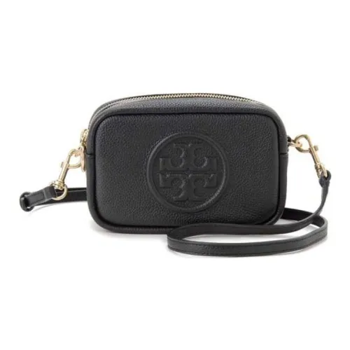TORY BURCH Perry Litchi Grain Кожа Клатч Сумка через плечо Сумка на плечо Женская Черная