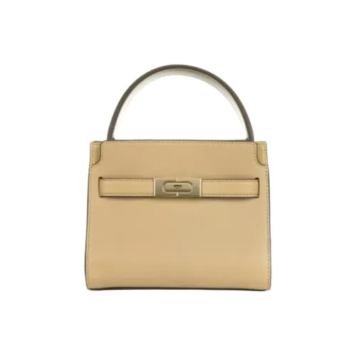 TORY BURCH Lee Radziwill Коровья кожа Сумка Сумка через плечо Сумка через плечо Мини Женская Темный Песочный Коричневый