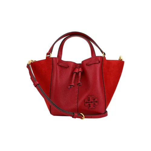 TORY BURCH McGraw Litchi Grain Leather Crossbody Bag Mini Shoulder Bag Women's Red