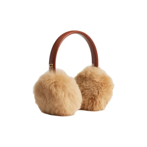 COACH Шерсть Наушники-подвески Женские Коричневый Красный