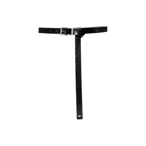 MICHAEL KORS Полиуретан Кожа Ремни Женские Черный Серебряный