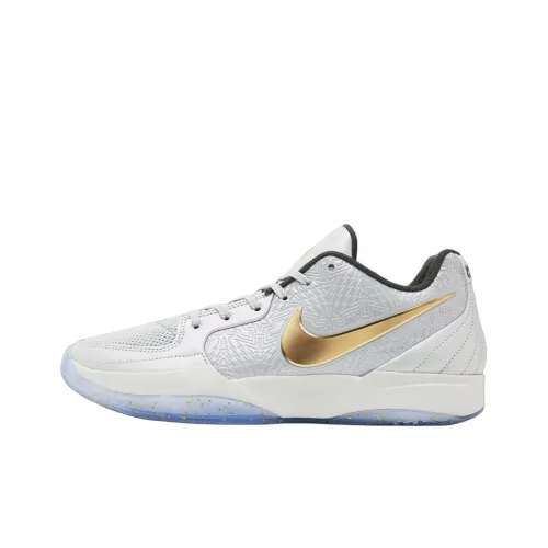 Nike Ja Morant 2 Slip-resistant Abrasion-resistant Low Top Children's Basketball Shoes White Найк Ja Morant 2 Противоскользящие Устойчивые к истиранию Низкий Топ Детские Баскетбольные Кроссовки Белый