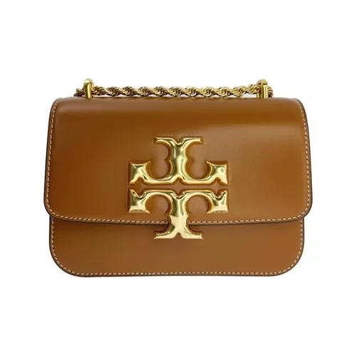 TORY BURCH ELEANOR Коровья кожа Маленькая квадратная сумка Сумка через плечо Маленькая женская сумка Bourbon Whiskey Цвет