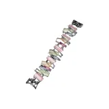 Серебряный, радужный, зеленый, геометрический, нерегулярный, многоцветный ремешок для часов