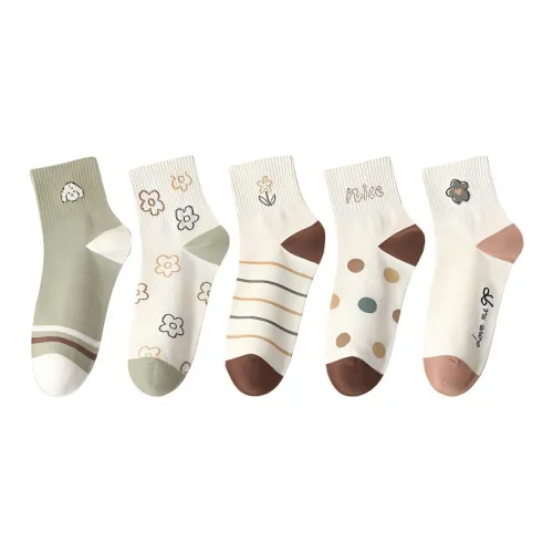 Lanza Носки Crew Женские 5 пар смешанные цвета