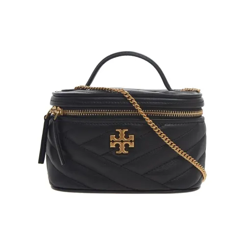 TORY BURCH Kira (Красный) Sheepskin Box Makeup Bag Сумка Сумка через плечо Сумка через плечо Стандартная Женская Черный Черный Золото