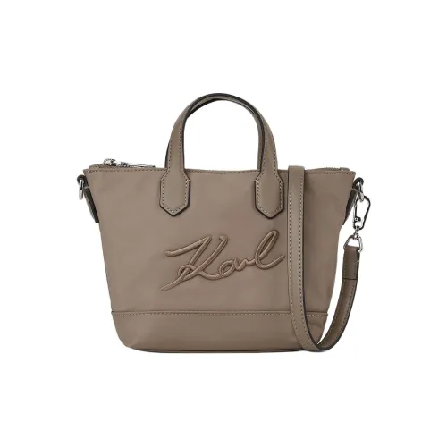 Karl Lagerfeld Переработанный нейлон Тоут Сумка Сумка для покупок Сумка через плечо Сумка Маленькая Женская Серого цвета