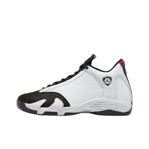 Jordan Air Jordan 14 Устойчивый к истиранию MID Топ Детские Баскетбольные кроссовки Белый Черный Подростки