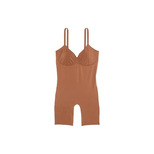 Victoria's Secret SeamlessShaping MID Бедро Комбинезон Карамель Комбинезон Женские Карамель