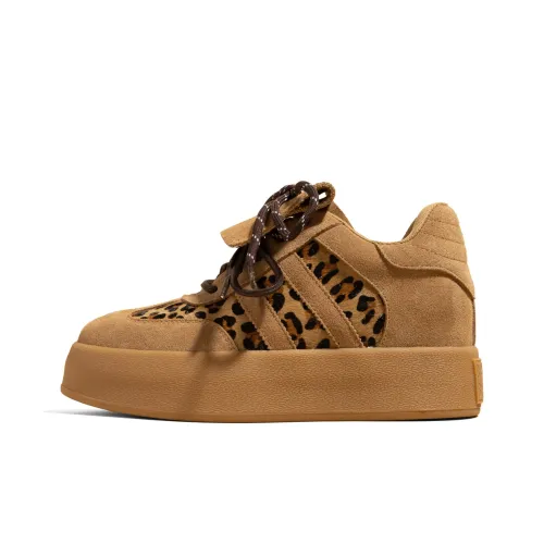 KODI Устойчивые к истиранию противоскользящие низкие кеды для скейтбординга Женские с леопардовым принтом