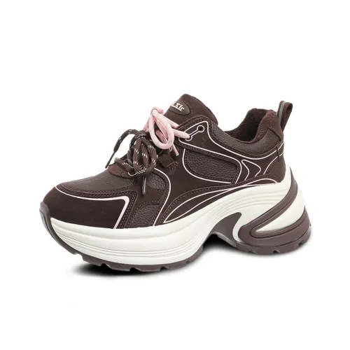 Craftsman Gang Slip-Resistant Увеличение Высоты Термический Низкий Топ Кроссовки с Толстой Подошвой Женские