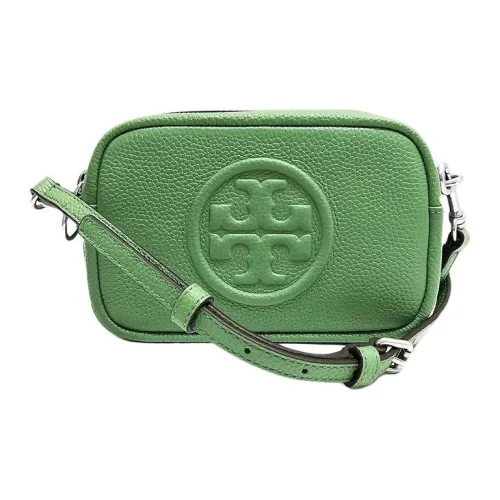TORY BURCH Perry Кожа Двойной Layer Camera Сумка Сумка через плечо Мини Женская Ржаво-зеленый