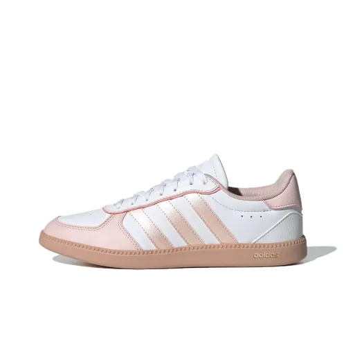 Adidas BREAKNET SLEEK Slip-resistant Abrasion-resistant Low Top Скейтборд Кроссовки Женские Белые Розовые