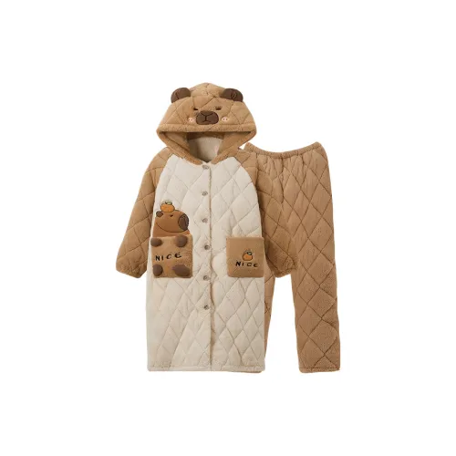 OUSHIBO Пижамный комплект женский коричневый