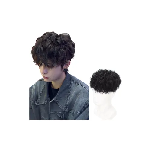 Time Shadow Real Волосы Мужские листы для замены волос японский стиль красивый Leslie кудрявая парик
