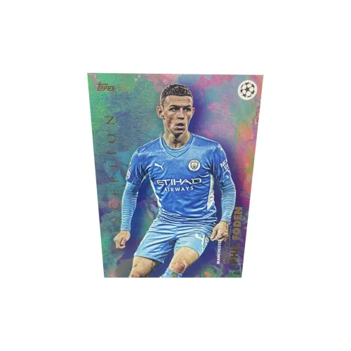 Topps Champions League Dream Space England Manchester City Foden Игрок Card Карта пройдет Through Спортивные карты 1 шт