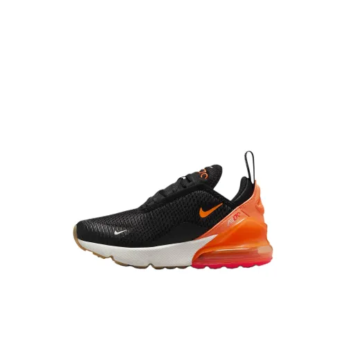Nike Air Max 270 Low Топ Kids Lifestyle Shoes Черный Оранжевый Детские 3-7 лет