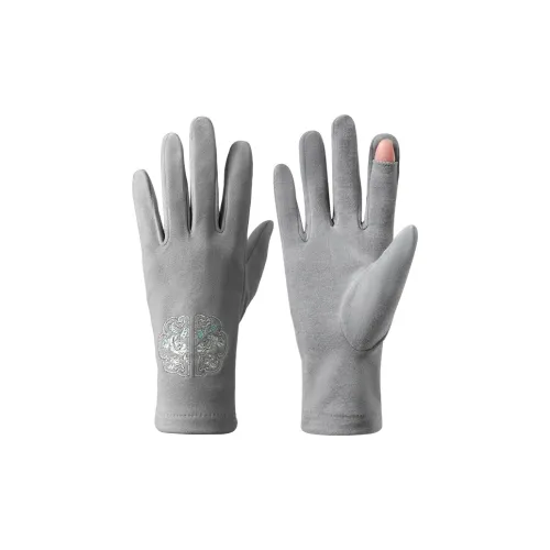 NANJIREN Китайский стиль Вышивка Теплые Перчатки Женские