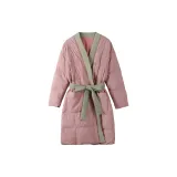 Дымчатый Розовый Пух Пижамный Халат с Шнуровкой