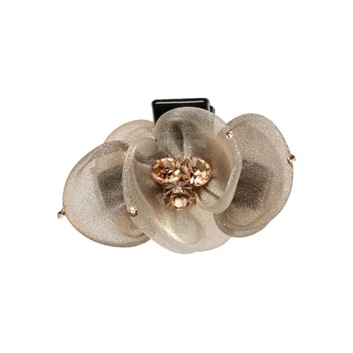 Yiru Цветочная ткань Заколка-краб Элегантность Шаль Заколка-краб Ободок Заколка для волос Аксессуар для волос Женские