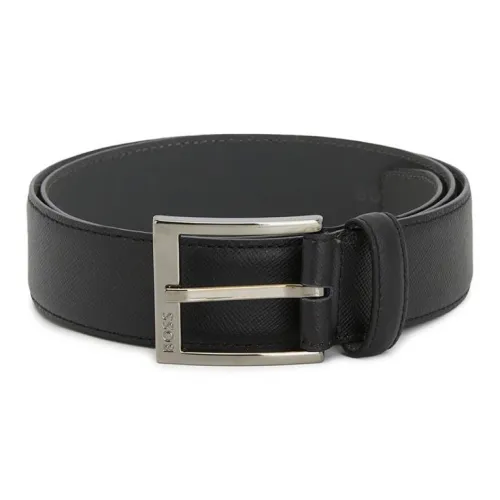 Hugo Boss Ремни из коровьей кожи Мужской Черный Ширина 3,5 см